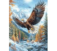 Eagle Flying Over Snowy River Puzzle 300 Pezzi Per Adulti Mitos Fantástico in Cartone Rigido 3D Panoramico Per Viaggi E Vacanze Miglioramento Concentrazione Edizione Esclusiva Qualità 300 PCS