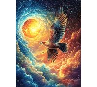 Eagle Flying Over The Forest Puzzle 1000 Pezzi Raffaello Per Collezionisti Wildlife Pet Cartone Di Alta Qualità Opere Rinascimentali Per Decorazione Ufficio Da Passatempo Qualità Premium 1000 PCS