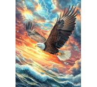 Eagle Flying Over The Ocean at Sunset Puzzle 300 Pezzi Sfida Impossibile Difficile Scenery Science Fiction Rompicapo Per Adulti Amanti Del Puzzle Rilassamento E Stimolo Intellettuale Regalo Lui 300 P