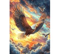 Eagle Flying Over The Ocean at Sunset Puzzle 500 Pezzi Raffaello Per Collezionisti Wildlife Pet Cartone Di Alta Qualità Opere Rinascimentali Per Decorazione Ufficio Da Passatempo Qualità Premium 500