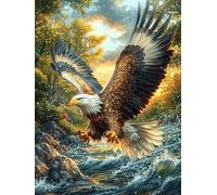 Eagle Flying Over Waterfall Puzzle 500 Pezzi Rompicapo Creativo Artistico Stimolo Della Creatività Attività Per Il Tempo Libero Regalo Per Persone Creative 500 PCS