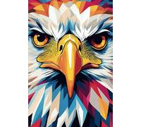 Eagle Gift: 108 Lined Page Notebook With Bald Eagle Graphic On Every Page, Journal, Diary, Artistic, Fun, 6x9 Inches