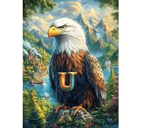 Eagle in Garden Rompicapo 300 Pezzi Per Regalo Di Battesimo Cartone Spesso Per Bambini Wild Animals Fantasy Fairy Tale Tema Baby Per Attività Educativa Con Confezione Regalo Da Passatempo 300 PCS