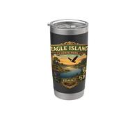 Eagle Island State Park Idaho, souvenir grafico Bicchiere termico in acciaio inox doppia parete