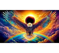 eagle Jigsaw Puzzle impossibili 1000 Pezzi Decorazione per la casa. Giochi di Rilassamento e Intelletto per adulti e ragazzi da 14 anni 38x52cm/1000pcs