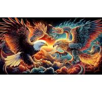 eagle Jigsaw Puzzle impossibili 1000 Pezzi Decorazione per la casa. Rilassamento e Intelletto per adulti e ragazzi da 14 anni 75x50cm/1000pcs