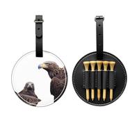 Eagle Looking Back - Borsa portaoggetti per tee da golf, facile da trasportare e più efficiente per giocare a golf, colore: Nero