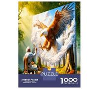 Eagle Man Tree Chair 1000 Pezzi Puzzle Per Adulti Majestic Nature Bond Puzzle Cartone Riciclato - Preferito Dalle Famiglie, Attività Festive, Regalo Di Anniversario E Divertimento Pause Ufficio 38x26c