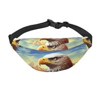 eagle - Marsupio da uomo e da donna, alla moda, a tracolla, con cinghia regolabile, impermeabile, per viaggi, escursionismo, sport, nero, taglia unica, Nero , Taglia unica