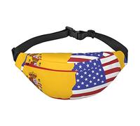 Eagle - Marsupio da viaggio e corsa, grande, alla moda, carino, per sport all'aria aperta, bandiera della Spagna, taglia unica, Bandiera della Spagna americana, Taglia unica