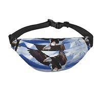 Eagle - Marsupio da viaggio e corsa, grande, alla moda, per sport all'aria aperta, Aquila, Taglia unica