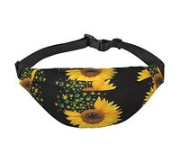 Eagle - Marsupio da viaggio e corsa, grande, alla moda, per sport all'aria aperta, Erbaccia Con Girasole, Taglia unica