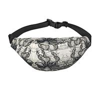 Eagle - Marsupio da viaggio e corsa, grande, alla moda, per sport all'aria aperta, Vela Pirata Polpo, Taglia unica