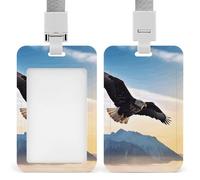 Eagle Mountains - Porta badge con cordino, impermeabile, porta carte d'identità, per lavoro, ufficio, insegnante, infermiera