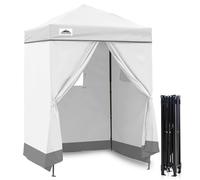 EAGLE PEAK Flex - Tettoia pop-up ultra compatta, 1,5 x 1,5 m, riparo dal sole, spogliatoio, baldacchino portatile per piscina, servizi fotografici alla moda o campeggio, colore: bianco