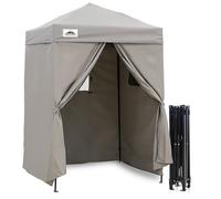 EAGLE PEAK Flex - Tettoia pop-up ultra compatta, 1,5 x 1,5 m, riparo dal sole, spogliatoio, baldacchino portatile per piscina, servizi fotografici alla moda o campeggio, grigio