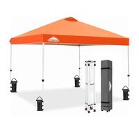 EAGLE PEAK Gazebo da 3 m x 3 m, tenda istantanea per esterni, con gambe dritte, colore: arancione