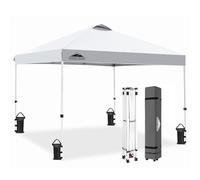 EAGLE PEAK Gazebo pop-up 3 m x 3 m tenda istantanea esterna baldacchino gamba dritta (bianco)