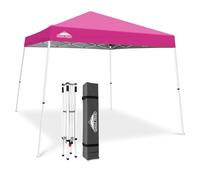 EAGLE PEAK Tenda a baldacchino pieghevole con gambe inclinate, 3 x 3 m, per esterni, facile da installare, colore: rosa