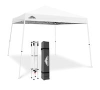 EAGLE PEAK Tenda a baldacchino pieghevole con gambe oblique, 3 x 3 m, per esterni, facile da montare, colore: bianco