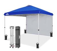 EAGLE PEAK Tenda a baldacchino pop-up da 3 m x 3 m con 1 parete laterale, tenda facile da installare, tenda a baldacchino, blu