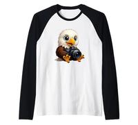 Eagle Photographer Graphic - Divertente maglietta con fotografia di animali Maglia con Maniche Raglan