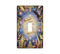 Eagle - Placca di copertura per interruttore della luce singola, motivo patriottico storico, fuochi d'artificio Giorno dell'Indipendenza, in plastica blu, dimensioni standard, decorazione da parete