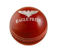 Eagle Pride Palline da cricket in pelle cucita a mano per club, pratica, test, One Day e T20 Matches - Pelle conciata e lucidata County Crown Match Balls, (156 g) (rosso, confezione da 2)