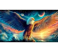 eagle Puzzle Impossible 1000 Pezzi Decorazione per la casa. Giochi di Rilassamento e Intelletto per Adulti e Bambini da 12 Anni 38x52cm/1000pcs