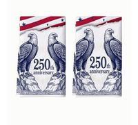 Eagle - Set di 2 strofinacci da cucina patriottici, tradizionali, con stelle di montagna e stelle, assorbenti, morbidi, assorbenti, per cucina, 40,6 x 61 cm