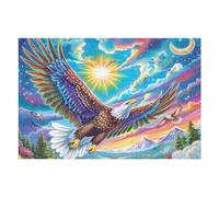 Eagle Sky Sunset Rompicapo 1000 Pezzi Isola Di Capri Per Adulti Cartone Lucido Anti Riflesso Per Decorazione Camera Da Letto Da Passatempo Edizione Limitata 1000 PCS（75x50cm）