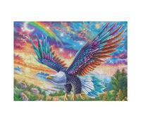 Eagle Sky Sunset Rompicapo 300 Pezzi Per Nonni E Nipoti Cartone Rigido Esercizio Mentale Per Serate in Famiglia Da Passatempo Con Poster Incluso 300 PCS（40x28cm）