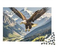 Eagle Soaring Mountains Puzzle 1000 Pezzi Cartone Resistente Per Adulti & Bambini 12+, Puzzle Antistress, Decorazione Murale, Relax Definitivo Per Tempo Familiare 70x50cm/1000pcs