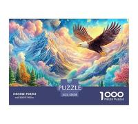 Eagle Soars Above Snow-capped Mountains Puzzle Da 1000 Pezzi Eagle Gioco Classico Per Bambini E Adulti, Riciclato 52x38cm/1000pcs