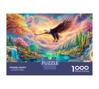 Eagle Soars over Lake with Owl Puzzle Da 1000 Pezzi Majestic Eagle Ideale Per Il Piacere Familiare, Adulti E Bambini 38x26cm/1000pcs