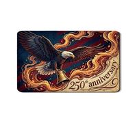 Eagle - Tappetino scolapiatti per bancone della cucina, in gomma assorbente, colore: nero e oro, tappetino scolapiatti rustico vintage, protezione per cucina, 30,5 x 50,8 cm