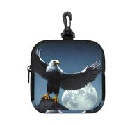 Eagle Under the Stars - Piccola custodia impermeabile con cerniera, in neoprene, per auricolari, portachiavi