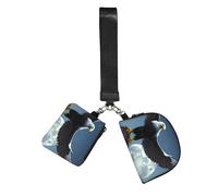 Eagle Under The Stars Portafoglio portachiavi da donna - Piccola borsa da polso per chiavi e carte, confezione da 2 tasche con cerniera per corsa, palestra, viaggi, sport all'aria aperta