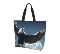 Eagle under the stars Prints, borsa per la spesa a spalla singola da donna, design elegante e spazioso, perfetta per i pendolari quotidiani e lo shopping.