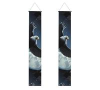 Eagle under the stars stampa Welcome Hanging Banner, bandiere verticali Party Portico Sign, per interni ed esterni, 180 x 30,5 cm