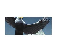 Eagle Under The Stars - Tappetino per mouse 30 x 80 cm, base antiscivolo per tastiera, mouse e laptop RGB, adatto per giochi e ufficio.