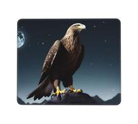 Eagle under The stars Tappetino per mouse quadrato con bordi cuciti, tappetino per mouse per computer con base antiscivolo, tappetino per mouse da gioco, grande, lavabile, per casa e ufficio, 25,4 x