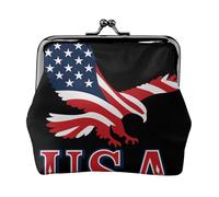 Eagle USA Flag Pattern Stampa Versatile Portamonete Squisito Mini Portafoglio Carino Cambiamento Sacchetto per ogni occasione