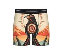 Eagle Vintage Nativo Americano del Sud-Ovest Uomo Boxer Slip Leggeri Slip Mutande Traspirantier Shorts Boxer Aderenti Flessibile Boxer Shorts M