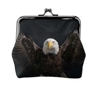 Eagle Wings - Portafoglio in pelle con chiusura a bacio, piccola pochette