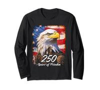 Eagle with 250 Years 1776-2026 Birthday American Maglia a Manica