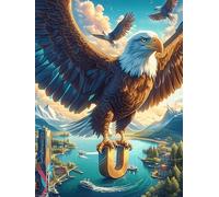 Eagle with A Magnet in The Ocean Rompicapo 500 Pezzi Impossibile Cartone Di Alta Qualità Senza Polvere Wildlife Plant Per Sfida Tra Amici Per Serate A Tema Edizione Limitata 500 PCS