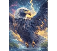 Eagle with Lightning in The Sky Puzzle 500 Pezzi Rompicapo Rilassante Premium Wildlife Pet Antistress Naturale Attività Per Il Benessere Regalo Per Chi Lavora Molto 500 PCS