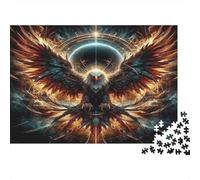 Eagle with Wings Spread over Ocean at Sunset Puzzle Impossible 1000Pcs Decorazione Per La Casa. Giochi Rilassamento E Intelligence Per Adulti E Ragazzi Da 14 Anni 52x38cm/1000pcs