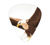 Eagle with wings spread - Set di 12 plettri per chitarra, sottili, medi e spessi, adatti per chitarra, basso, chitarra elettrica e ukulele